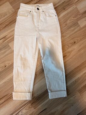 Cotton On Cream/Off-White High-Rise Jeans